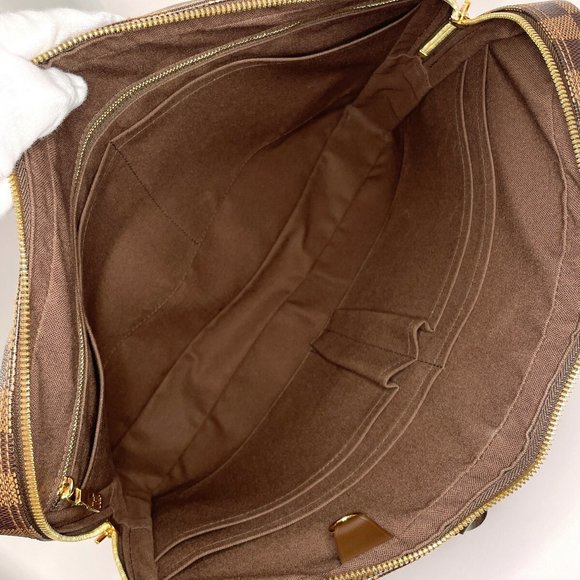 LOUIS VUITTON Louis Vuitton Porte-Document Voyage Bag Men's Damier Canvas Bro... - Picture 8 of 12